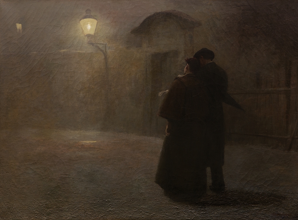 Jakub Schikaneder: Na Kampě (Milenci) / 1894 / olej na plátně / 100 x 140 cm / vyv. cena: 4 900 000 Kč