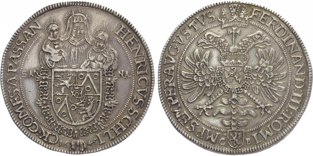 2 Tolar 1645, Planá-Begner, BPM. - , Don.3818 var., SJ.CB10			280000, 	Tento velmi vzácný 2 tolar byl ražen z razidel tolaru SJ.CB13, naopak všechny  Literaturou uváděné 2 tolary 1645 (Fiala.258, Don.3818, Berger.1794) byly  raženy kříženými razidly z tolarů SJ.CB13/CB14. Jedná se tedy s velkou  pravděpodobností o zatím jediný známý kus.