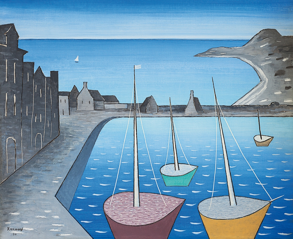Jan Zrzavý: Neděle v Camaret / 1930 / olej na plátně / 51 x 61 cm / cena: 9 360 000 Kč /