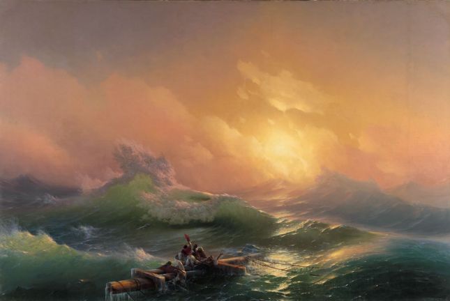 Ivan K. Ajvazovskij: Devátá vlna / 1850 / olej na plátně / 221 x 332 cm / Státní ruské muzeum Petrohrad © Aiwasowski Galerie, Feodossia