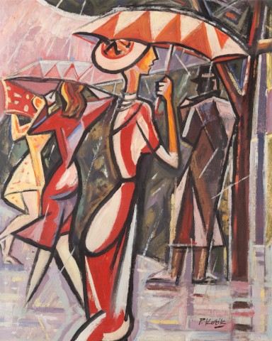 Pravoslav Kotík: Deštivý den, 1945–49 olej na kartonu, 62,5 x 49 cm, cena: 300 000 Kč