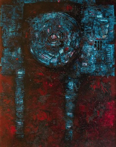 Mikuláš Medek: Festival kruhu, 1962 olej na plátně, 161 x 125 cm, cena: 5 546 000 Kč