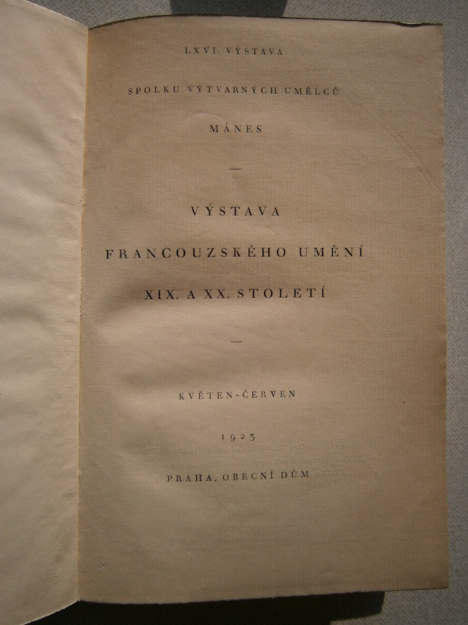 Francouzské umění 19. a 20. století, výstavní katalog