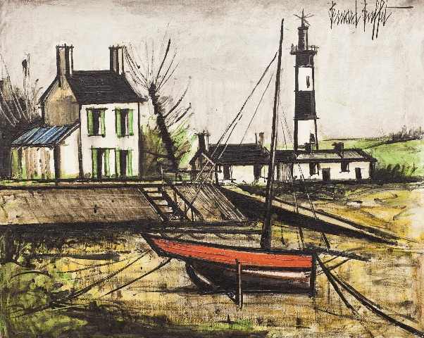 Bernard Buffet:	 Le phare / 1980	 olej na plátně / 73,3 x 91,8 cm	 cena: 2 608 200 Kč / European Arts 15. 5. 2016