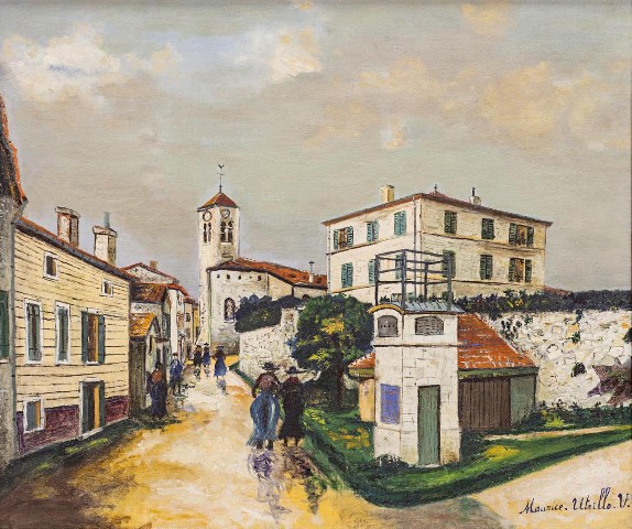 Maurice Utrillo: Paysage à Lucenay		 olej na plátně / 46,7 x 55,7 cm cena: 2 111 400 Kč / European Arts 2. 10. 2016