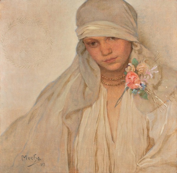 Alfons Mucha: Nevěsta, 1917,