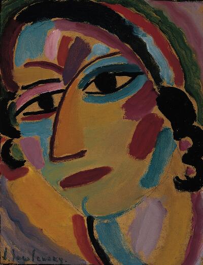 Alexander Jawlensky: Galka Scheyerová, olej na kartonu, 40 x 30 cm