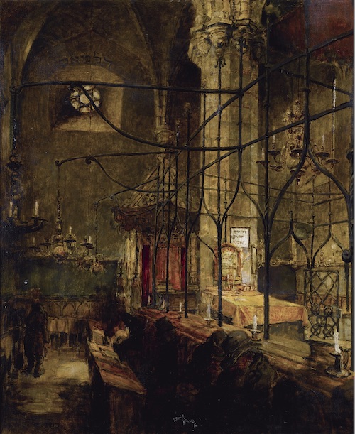 Oldřich Blažíček: Staronová synagoga, 1913,