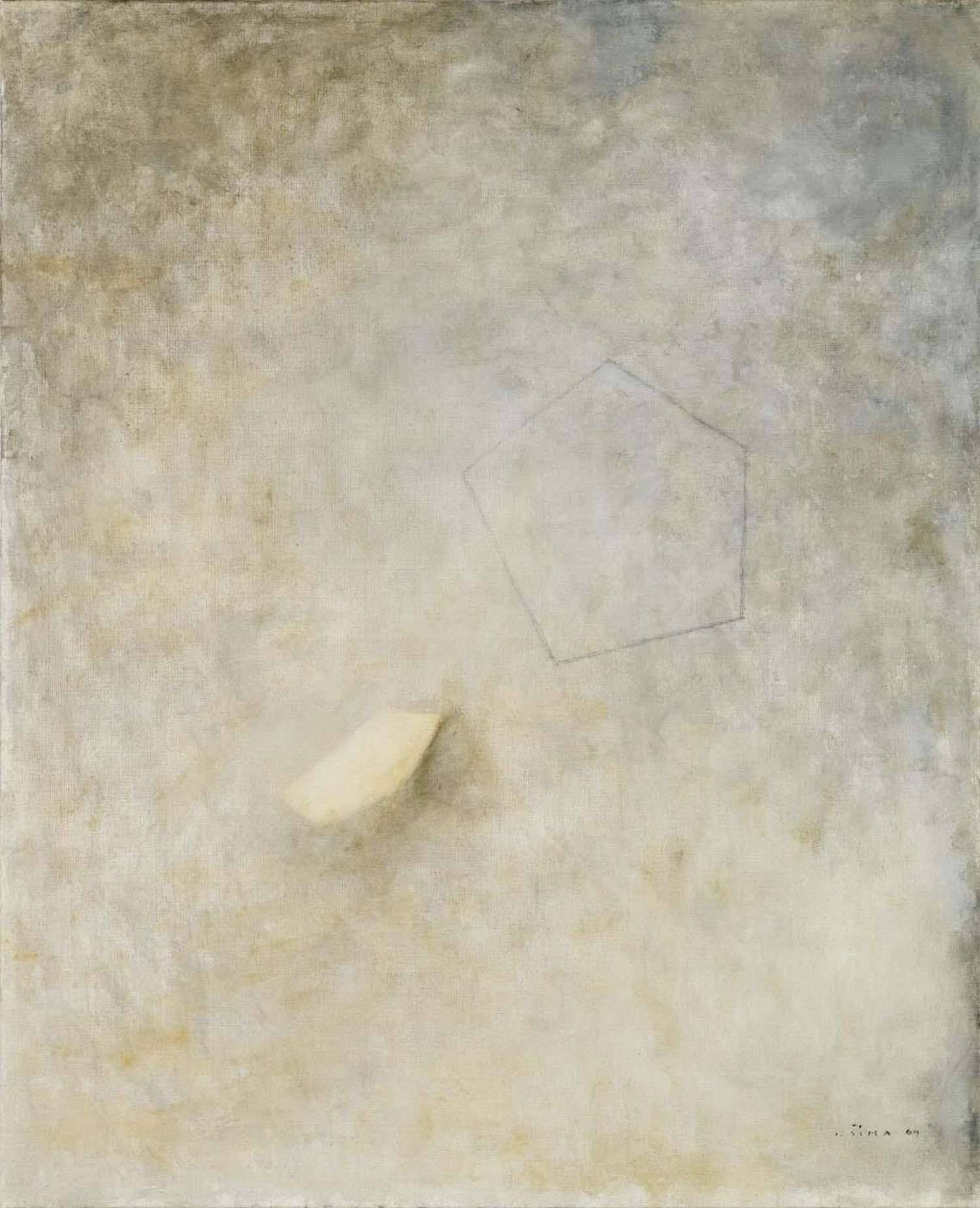 9/ Josef Šíma: Na náspu, zármutek světla II, 1969, olej na plátně, 100 × 81 cm, Galerie Kodl 29. 5. 2022, cena: 11 280 000 Kč