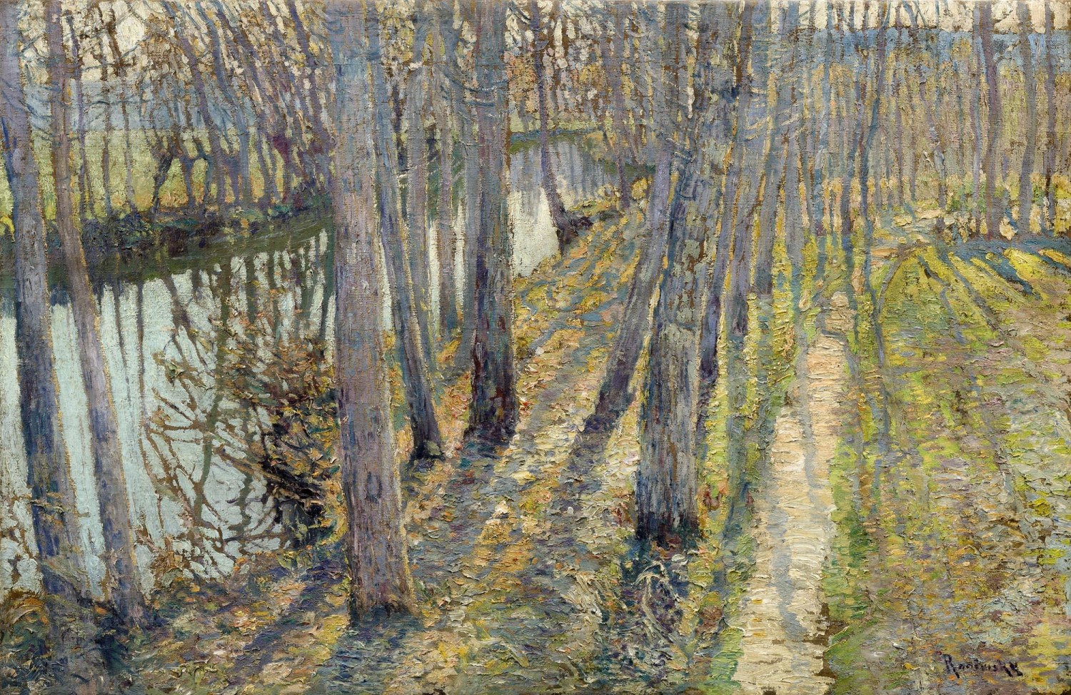 Václav Radimský: Krajina z okolí Giverny, kol. roku 1900, olej na plátně, 65 x 100,  Galerie Kodl 27.11.2022, cena: 3 360 000 Kč