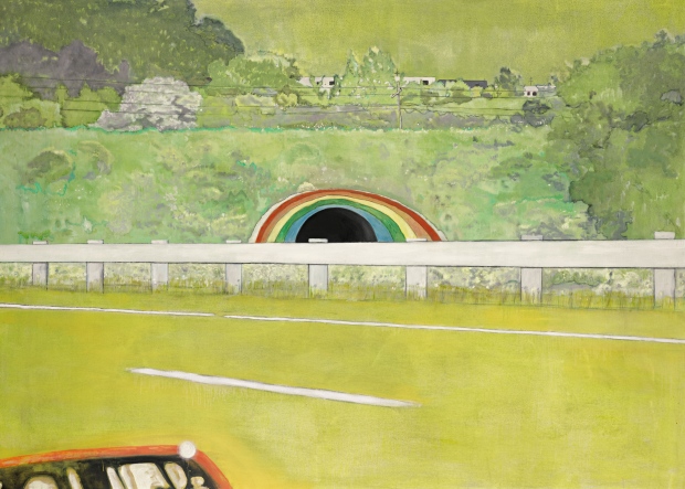 Peter Doig:  Country Rock (Wing Mirror)/ 1999 / olej na plátně / 194,9 x 270 cm / předaukční odhad: na dotaz